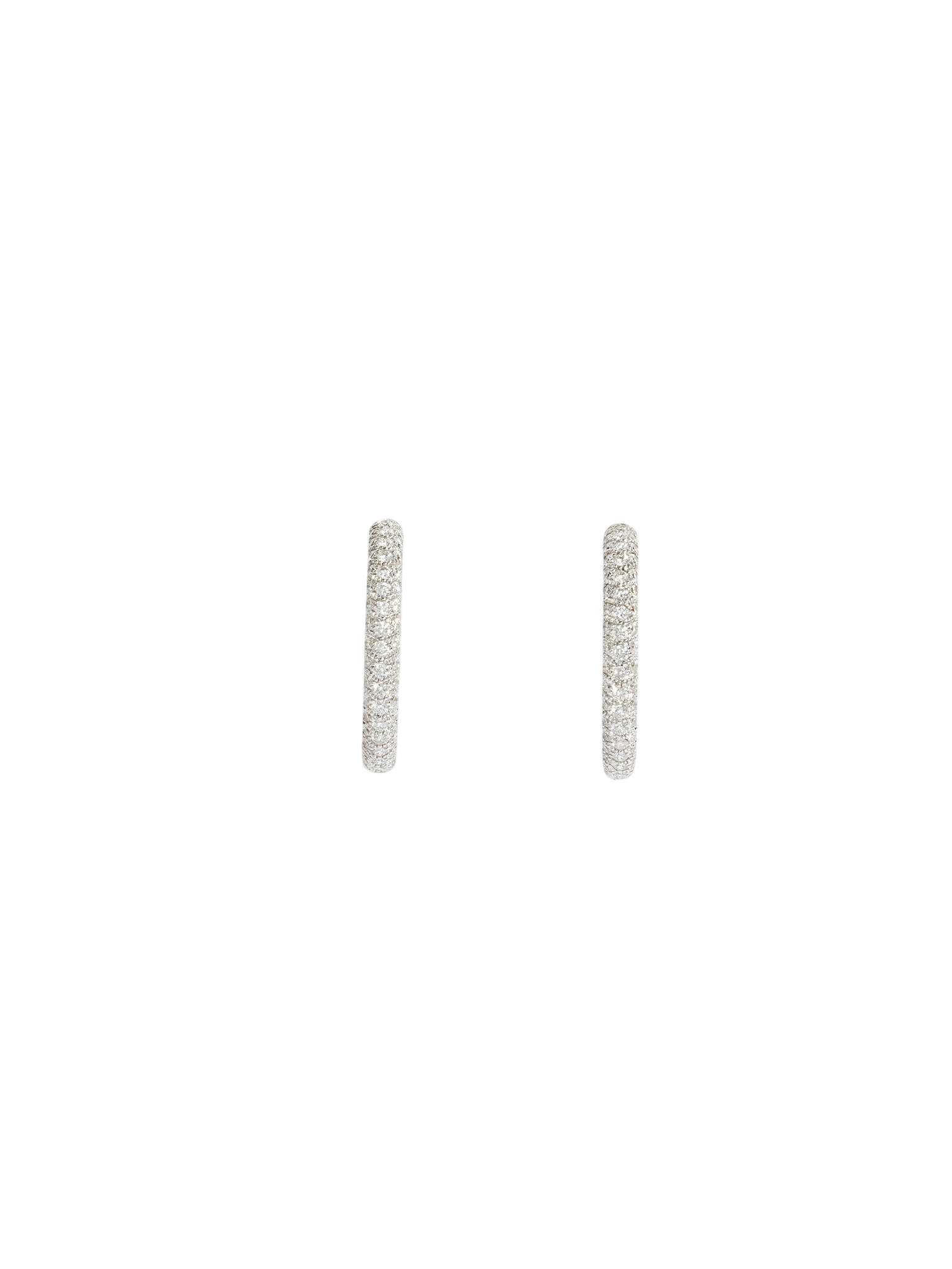 Earrings mesh reptile 18k white gold & white diamonds 